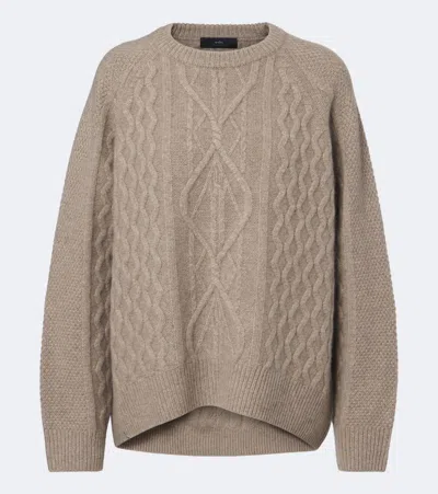 Arch4 Delilah Cable-knit Cashmere Sweater In Neutral