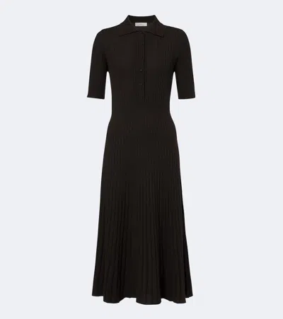 Arch4 Elloren Cashmere Polo Dress In Brown