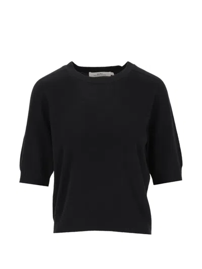 Arch4 Evie Short-sleeve Cashmere Sweater In Black