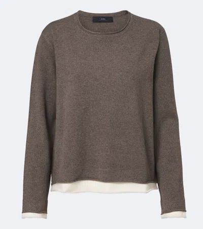 Arch4 Finley Layered Cashmere Sweater In Grey