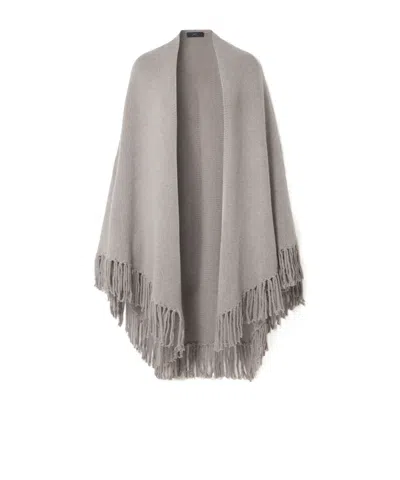 Arch4 Fringed Cashmere Wrap In Gray