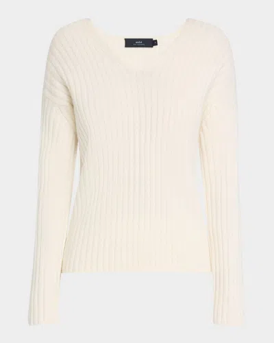 Arch4 Gemma Ribbed Cashmere Sweater In Ivory