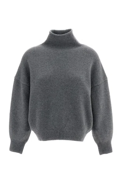 Arch4 Grey Cimmie Mock-neck Cashmere Sweater