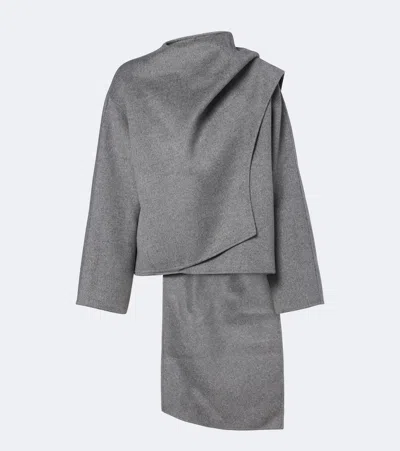 Arch4 Halehurst Cashmere, Silk, And Wool Cape In Grey