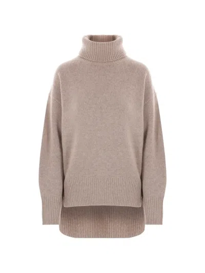 Arch4 High-neck Wool Sweater In Pink