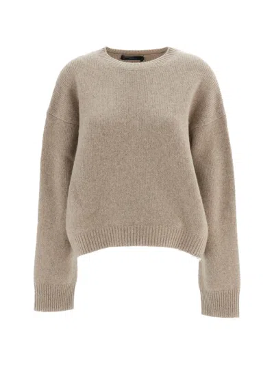 Arch4 Ivy Crew-neck Drop-shoulder Sweater In Neutral