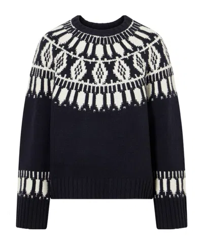 Arch4 Jackson Fair Isle Cashmere Sweater In Blue