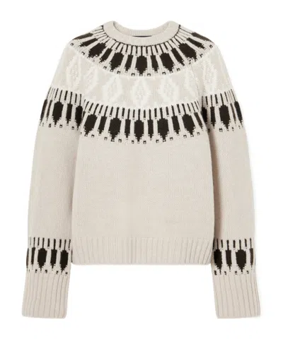 Arch4 Jackson Fair Isle Cashmere Sweater In Neutral