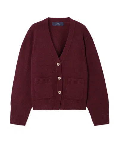 Arch4 Janelle Cashmere Cardigan In Burgundy