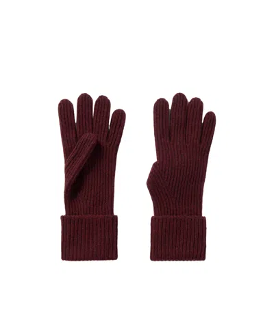 Arch4 Juliann Ribbed Cashmere Gloves In Burgundy