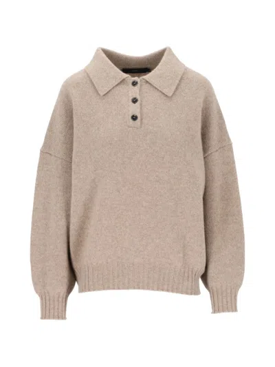Arch4 King's Road Cashmere Polo Top In Neutral