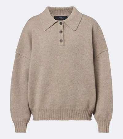 Arch4 Kings Road Cashmere Polo Sweater In Beige