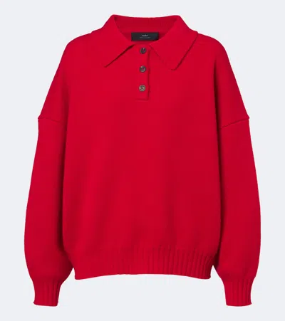 Arch4 Kings Road Cashmere Polo Sweater In Red