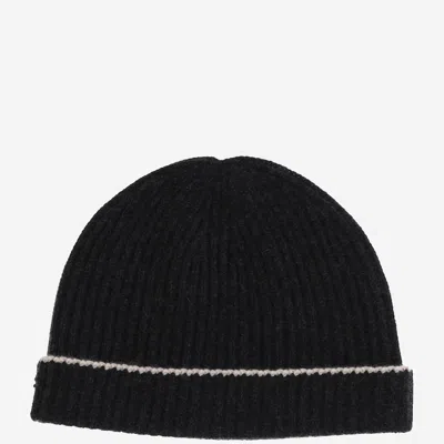 Arch4 Knbe22209d Ribbed Cashmere Beanie In Gray