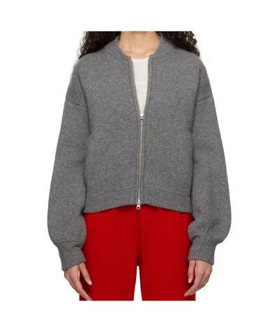 Arch4 Gray Carisle Cardigan In Granite Marl