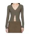 Arch4 Gray New Cami Cardigan In Green