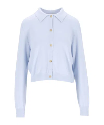 Arch4 Long-sleeve Knit Cardigan In Blue