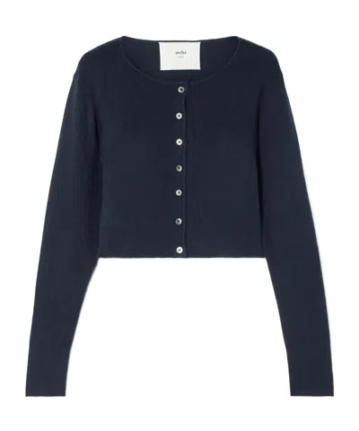 Arch4 Long-sleeved Cardigan In Black