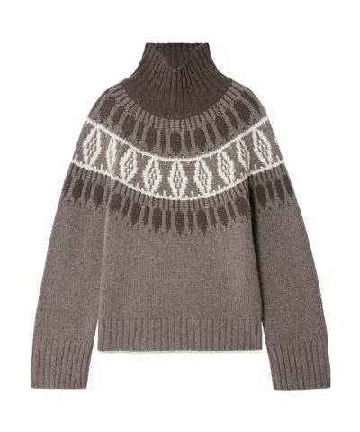 Arch4 Long-sleeved Turtleneck Sweater In Gray