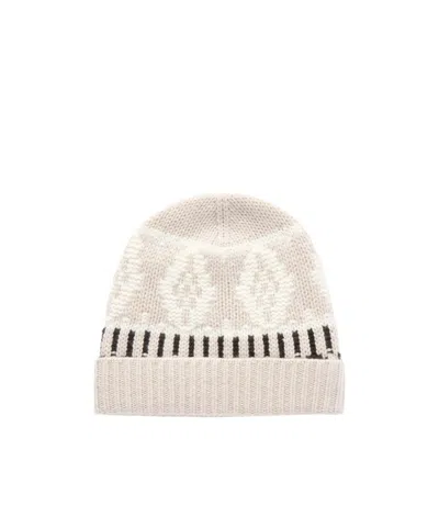 Arch4 Lorenz Fair Isle Cashmere Beanie In Neutral