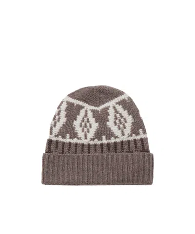 Arch4 Lorenz Fair Isle Cashmere Knit Hat In Brown