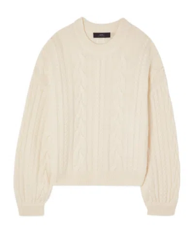 Arch4 Marina Cable-knit Cashmere Sweater In Ivory