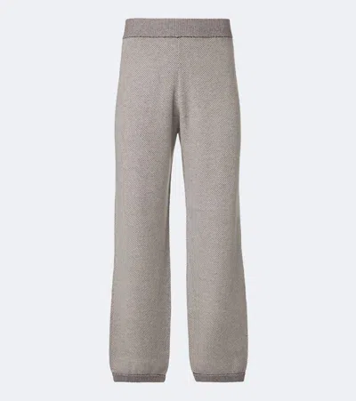 Arch4 Mr Banksy Cashmere Wide-leg Pants In Gray