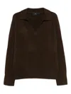 Arch4 Mr Clifton V-neck Sweater In Brown