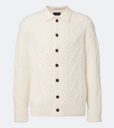 Arch4 Mr Columbia Cable-knit Cashmere Cardigan In White