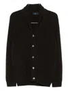Arch4 Mr Denver Ribbed Shawl-collar Cardigan In Brown