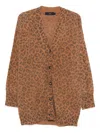 Arch4 Mr Dubois Leopard-print Cardigan In Brown