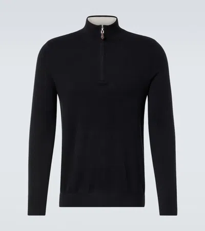 Arch4 Mr Fenchurch Cashmere Half-zip Sweater In Black