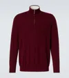 Arch4 Mr Fenchurch Cashmere Half-zip Sweater In Burgundy