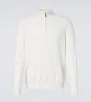 Arch4 Mr Fenchurch Cashmere Half-zip Sweater In White