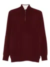 Arch4 Mr Fenchurch Half-zip Cashmere Sweater In Red