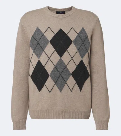 Arch4 Mr Hambley Argyle Cashmere Sweater In Multi