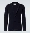 Arch4 Mr Poole Wool And Cashmere Cardigan In Navy