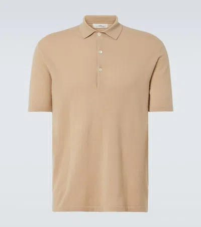 Arch4 Mr Rochester Cashmere Polo Sweater In Spelt