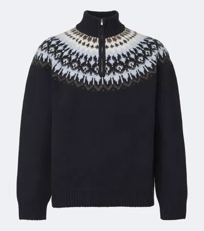 Arch4 Mr Saint Gervais Fair Isle Cashmere Sweater In Black