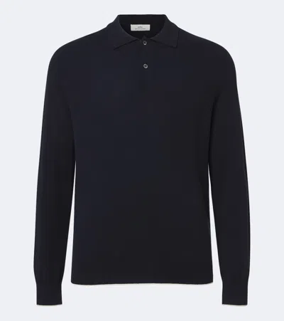 Arch4 Mr Swansea Cashmere Polo Sweater In Blue