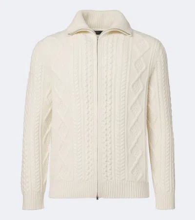 Arch4 Mr Walter Cable-knit Cashmere Cardigan In Neutral