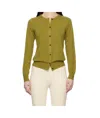Arch4 Green Nappa Cardigan In Brown