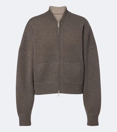 Arch4 New Jace Cashmere Zip-up Cardigan In Brown
