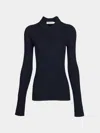 Arch4 Nightingale Baby Goat Cashmere Long-sleeved Polo Top Size: M