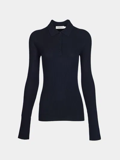 Arch4 Nightingale Baby Goat Cashmere Long-sleeved Polo Top Size: M