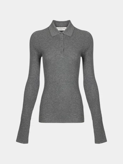 Arch4 Nightingale Baby Goat Cashmere Long-sleeved Polo Top Size: S