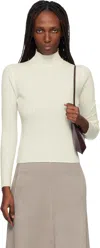 Arch4 Gerippter Ariana Stehkragen-pullover In White