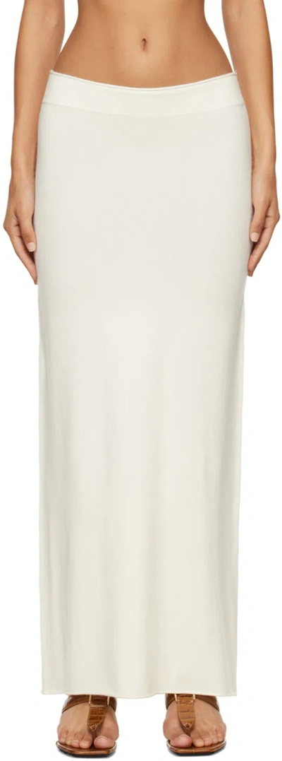 Arch4 Off-white Parker Maxi Skirt In Ivory