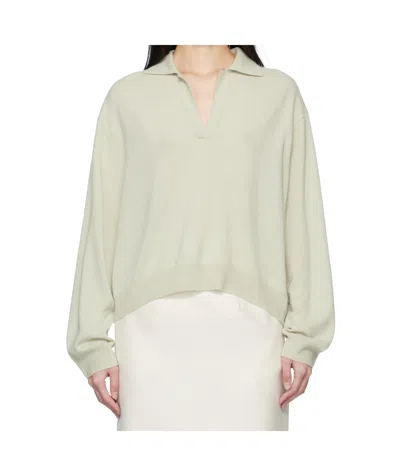 Arch4 Green Oxford Sweater In Laurel Green