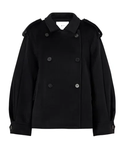 Arch4 Palace Wool Cashmere And Silk-blend Coat In Black